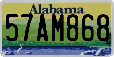 AL license plate 57AM868