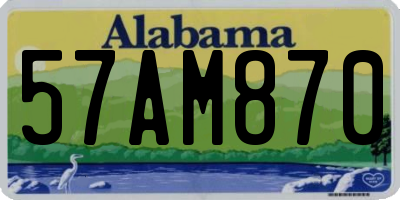 AL license plate 57AM870