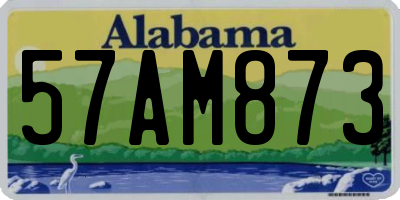 AL license plate 57AM873