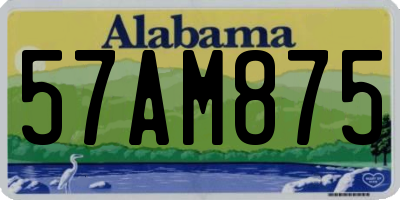AL license plate 57AM875