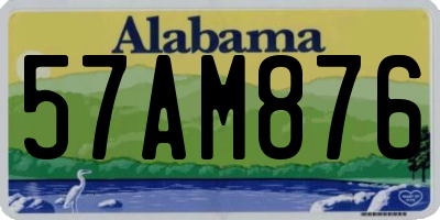 AL license plate 57AM876