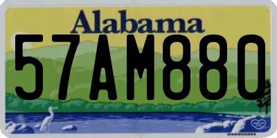 AL license plate 57AM880