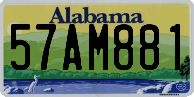 AL license plate 57AM881