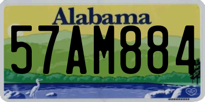 AL license plate 57AM884