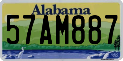AL license plate 57AM887