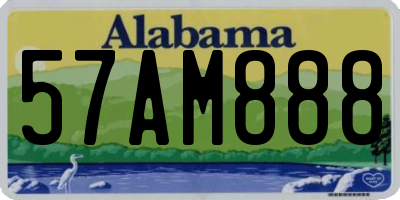 AL license plate 57AM888