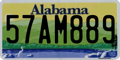 AL license plate 57AM889