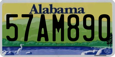 AL license plate 57AM890