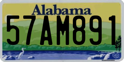 AL license plate 57AM891