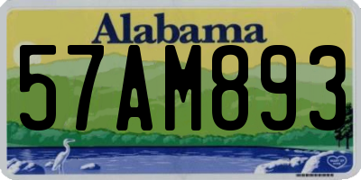AL license plate 57AM893