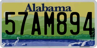 AL license plate 57AM894