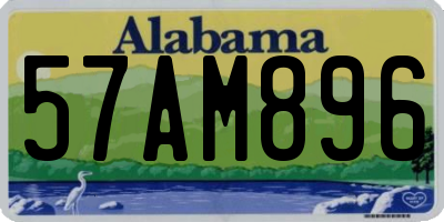AL license plate 57AM896