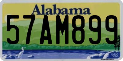 AL license plate 57AM899