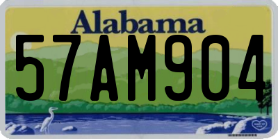 AL license plate 57AM904