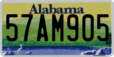 AL license plate 57AM905