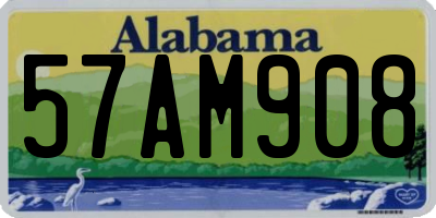 AL license plate 57AM908
