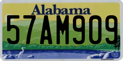AL license plate 57AM909