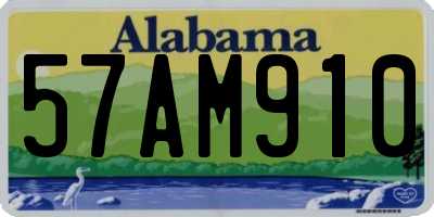 AL license plate 57AM910