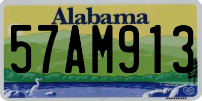 AL license plate 57AM913