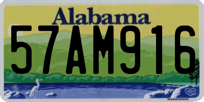 AL license plate 57AM916