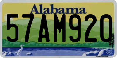 AL license plate 57AM920
