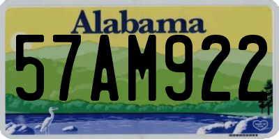 AL license plate 57AM922