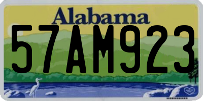 AL license plate 57AM923
