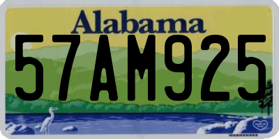 AL license plate 57AM925