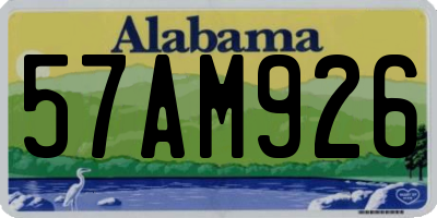 AL license plate 57AM926