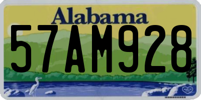 AL license plate 57AM928
