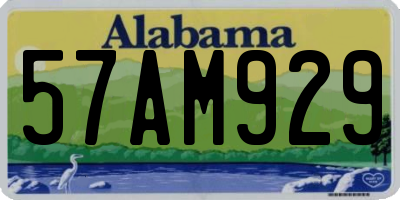 AL license plate 57AM929