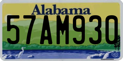 AL license plate 57AM930