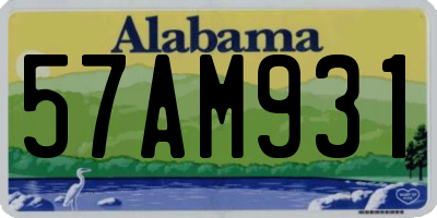 AL license plate 57AM931