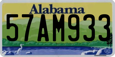 AL license plate 57AM933