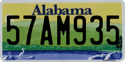 AL license plate 57AM935