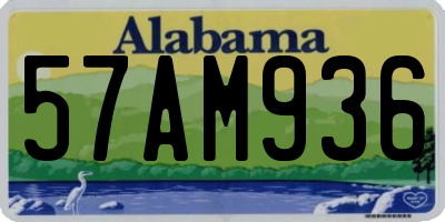AL license plate 57AM936
