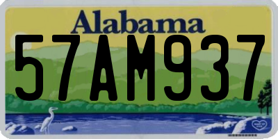 AL license plate 57AM937