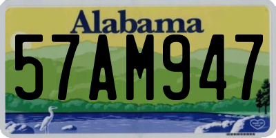 AL license plate 57AM947