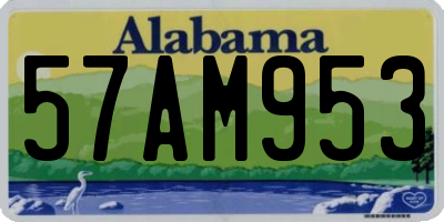 AL license plate 57AM953