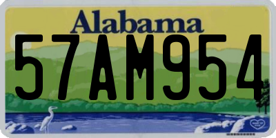 AL license plate 57AM954
