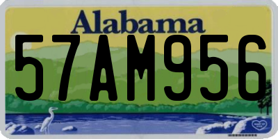AL license plate 57AM956