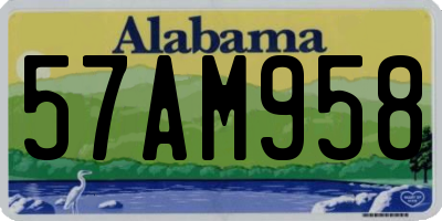AL license plate 57AM958