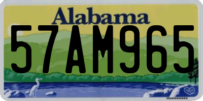 AL license plate 57AM965