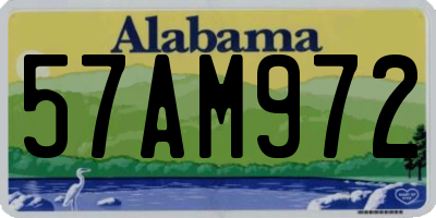 AL license plate 57AM972