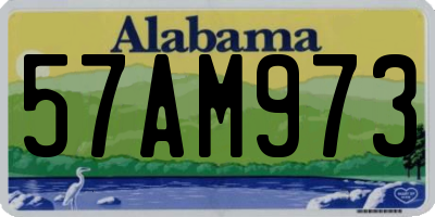 AL license plate 57AM973