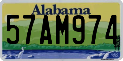 AL license plate 57AM974