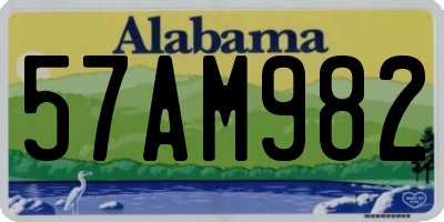 AL license plate 57AM982