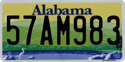 AL license plate 57AM983