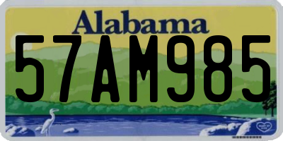 AL license plate 57AM985