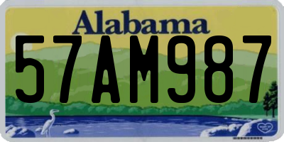 AL license plate 57AM987
